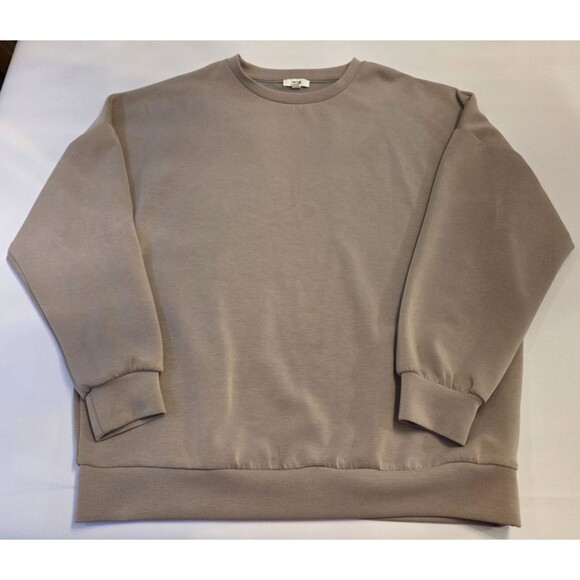 Mavi Tops - Mavi Luxe Touch Tencel Sweatshirt Women's M Taupe Crewneck Pullover Soft Stretch